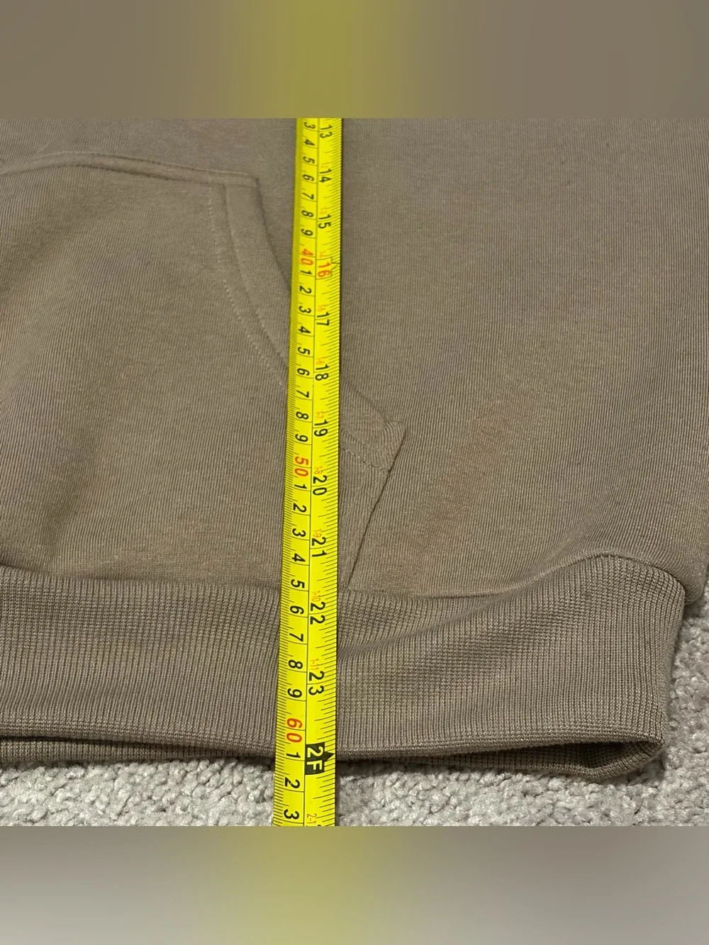 Ebb & Flow Womens Athleisure Pullover Quarter Zip Cropped Brown Sweater Size Med